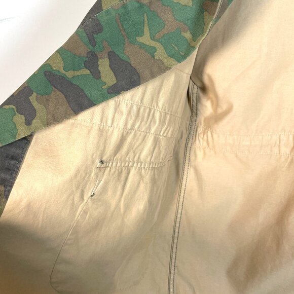 Zara Oversized Camo Jacket SMALL Cinch Tie Waist Punk Grunge Streetwear - Picture 9 of 11